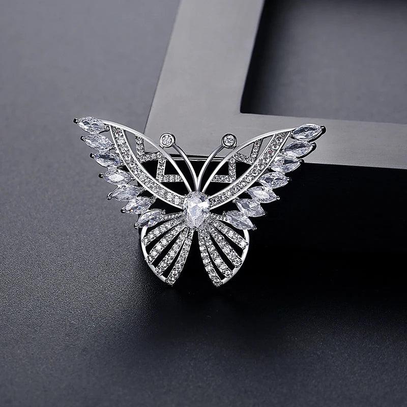 Butterfly High Zircon Brooch for Women - Large Insect Pin