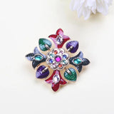 Vintage Court Baroque Rhinestone Cross Brooch Metal Large Brooch Women's Pin