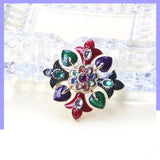 Vintage Court Baroque Rhinestone Cross Brooch Metal Large Brooch Women's Pin
