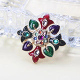 Vintage Court Baroque Rhinestone Cross Brooch Metal Large Brooch Women's Pin
