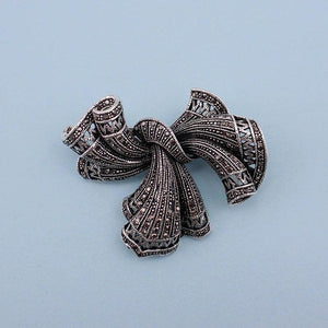 Vintage Rhinestone Knot Brooch Classic Retro Pin