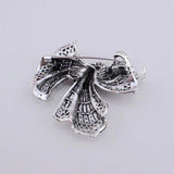Vintage Rhinestone Knot Brooch Classic Retro Pin