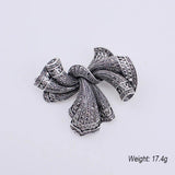 Vintage Rhinestone Knot Brooch Classic Retro Pin