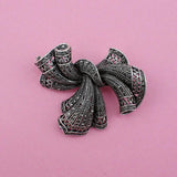 Vintage Rhinestone Knot Brooch Classic Retro Pin