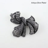 Vintage Rhinestone Knot Brooch Classic Retro Pin