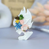 Vivid Lady Acrylic Brooches for Women