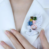 Vivid Lady Acrylic Brooches for Women