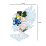 Vivid Lady Acrylic Brooches for Women