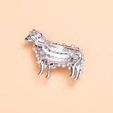 Wuli&baby 2-color Pearl Sheep Brooches For Women Unisex Lovely Animal