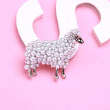 Wuli&baby 2-color Pearl Sheep Brooches For Women Unisex Lovely Animal