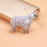 Wuli&baby 2-color Pearl Sheep Brooches For Women Unisex Lovely Animal