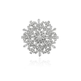 Rotatable Spinner Snowflake Brooch for Women Wedding Christmas
