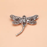 Big Crystal Dragonfly Brooch 5-Color Alloy Insects Pin