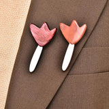 Acrylic Flowers Brooches For Women Men Collar Clip Jewelry