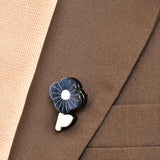 Acrylic Flowers Brooches For Women Men Collar Clip Jewelry