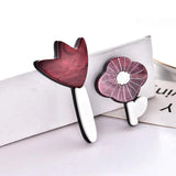 Acrylic Flowers Brooches For Women Men Collar Clip Jewelry