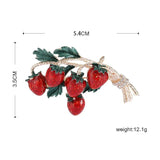 Enamel Strawberry Brooch for Women Girls Wedding Party DIY Statement