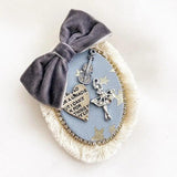 Vintage Crystal Chain Tassel Brooch Pin for Women