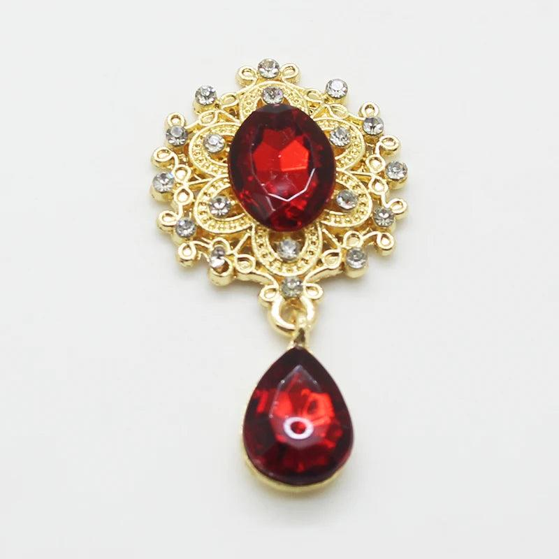 10Pcs Rhinestone Alloy Pendant Wedding Invitation Creative Accessories