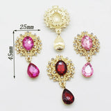 10Pcs Rhinestone Alloy Pendant Wedding Invitation Creative Accessories