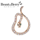 Rhinestone Snake Brooches Unisex Attacking Animal Pin