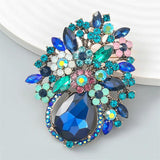 Delicate Rhinestone Flower Brooch Lovely Pin Brooch Clothing Accessories