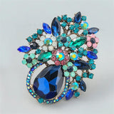 Delicate Rhinestone Flower Brooch Lovely Pin Brooch Clothing Accessories