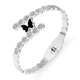 3 Colors Butterfly Cuff Bracelet Stainless Steel Women Accessories