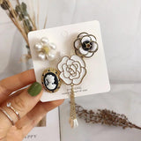 Camellia Flower Brooch Bow Knot Crown Pearl Rose Flower Clothing Accessory Set