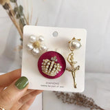 Camellia Flower Brooch Bow Knot Crown Pearl Rose Flower Clothing Accessory Set