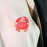 Acrylic Eye Red Crab Brooches For Women Kids Christmas Party Brooch Pins