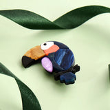 Arrival Cartoon Parrot Brooch for Women Children Dress Hat Hijab Pin