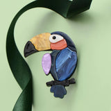 Arrival Cartoon Parrot Brooch for Women Children Dress Hat Hijab Pin