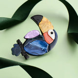 Arrival Cartoon Parrot Brooch for Women Children Dress Hat Hijab Pin