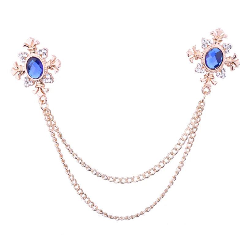 Shirt Brooch Tassel Chain Lapel Pin Metal Badges Women Jewelri Brooch