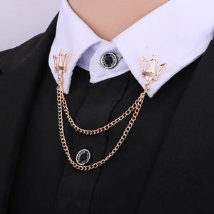 Shirt Brooch Tassel Chain Lapel Pin Metal Badges Women Jewelri Brooch