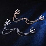 Shirt Brooch Tassel Chain Lapel Pin Metal Badges Women Jewelri Brooch