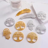 Feathers Tree of life Stainless Steel Brooch For Women
