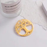 Feathers Tree of life Stainless Steel Brooch For Women