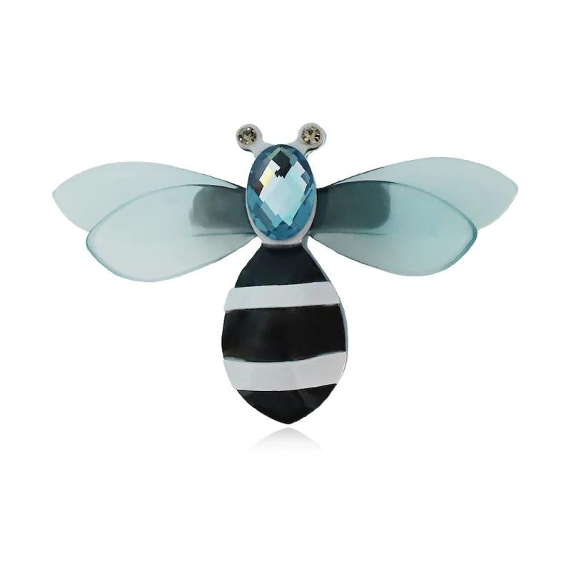 Delicate Bee Brooch Acrylic Safety Pin Jewelry
