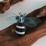 Delicate Bee Brooch Acrylic Safety Pin Jewelry