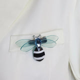 Delicate Bee Brooch Acrylic Safety Pin Jewelry