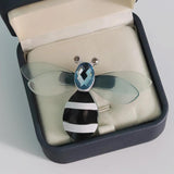 Delicate Bee Brooch Acrylic Safety Pin Jewelry