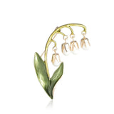 Enamel Tassel Pendant Flower Brooches For Women Ladies Suit Collar Clip Pin
