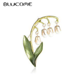 Enamel Tassel Pendant Flower Brooches For Women Ladies Suit Collar Clip Pin