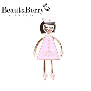 Beaut&Berry Enamel Nurse Doctor Hospital Brooch Pins