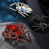 Colorful Spider Brooch, Rhinestone Animal Corsage Jewelry