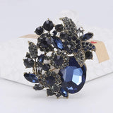 Vintage Flower Brooch Austrian Crystal Bouquet For Women
