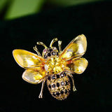 Bee Cubic Zircon Brooch Enamel Animal Pin