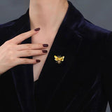 Bee Cubic Zircon Brooch Enamel Animal Pin